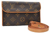 Auth Louis Vuitton Monogram Pochette Florentine Pouch Waist Bag M51855 LV 7127D