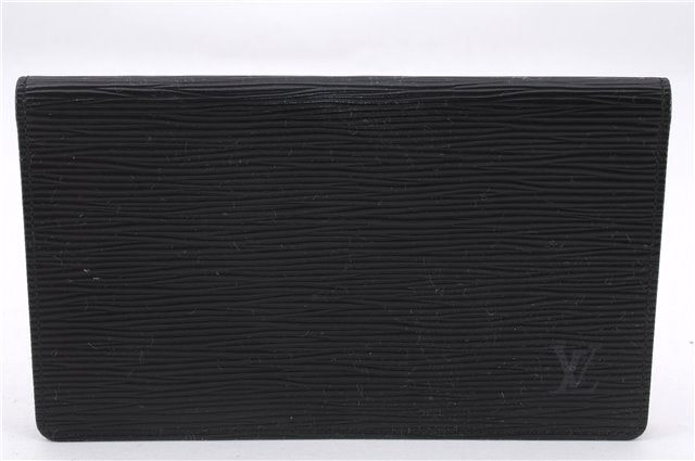 Authentic Louis Vuitton Epi Agenda Note Book Cover Black 7127E