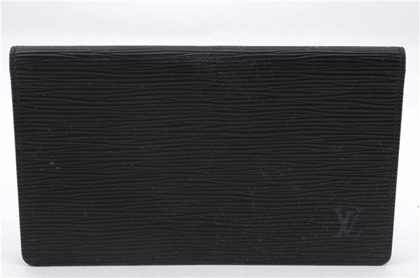 Authentic Louis Vuitton Epi Agenda Note Book Cover Black 7127E