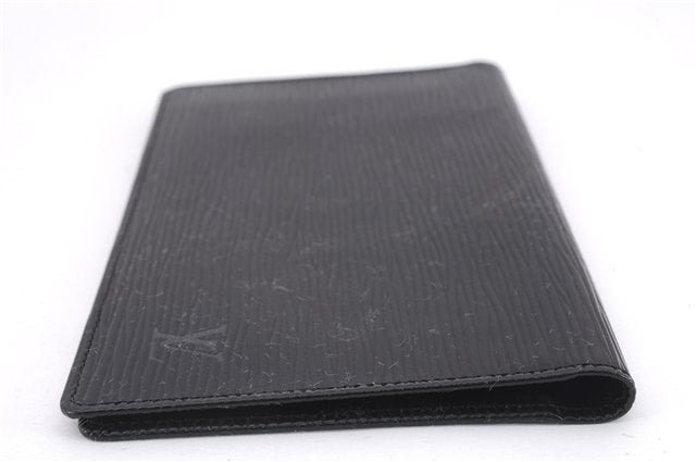 Authentic Louis Vuitton Epi Agenda Note Book Cover Black 7127E
