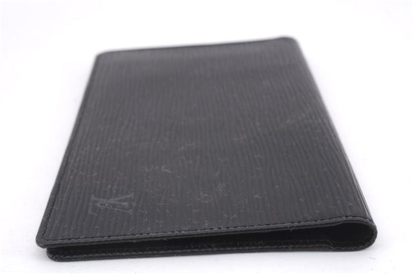 Authentic Louis Vuitton Epi Agenda Note Book Cover Black 7127E