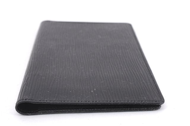 Authentic Louis Vuitton Epi Agenda Note Book Cover Black 7127E