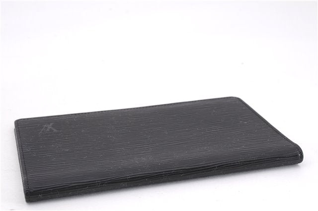 Authentic Louis Vuitton Epi Agenda Note Book Cover Black 7127E