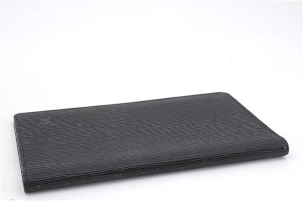 Authentic Louis Vuitton Epi Agenda Note Book Cover Black 7127E