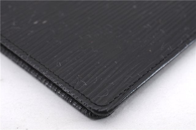 Authentic Louis Vuitton Epi Agenda Note Book Cover Black 7127E