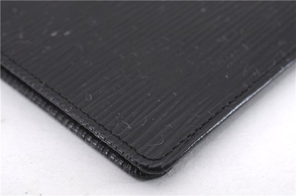 Authentic Louis Vuitton Epi Agenda Note Book Cover Black 7127E