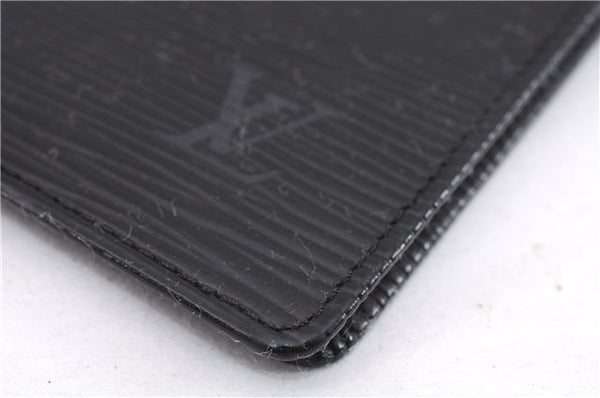 Authentic Louis Vuitton Epi Agenda Note Book Cover Black 7127E