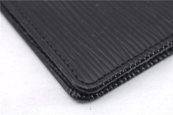 Authentic Louis Vuitton Epi Agenda Note Book Cover Black 7127E