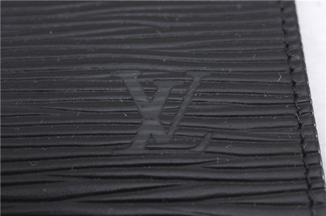 Authentic Louis Vuitton Epi Agenda Note Book Cover Black 7127E