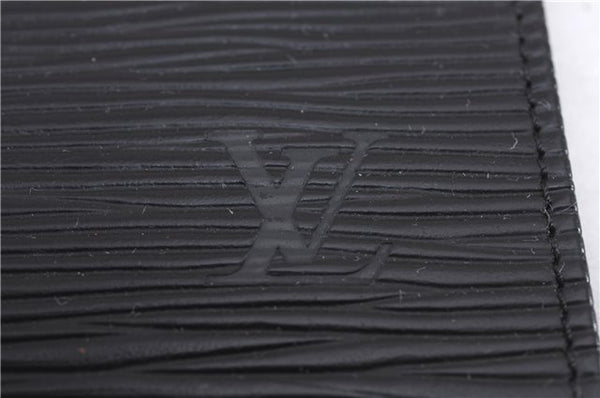 Authentic Louis Vuitton Epi Agenda Note Book Cover Black 7127E
