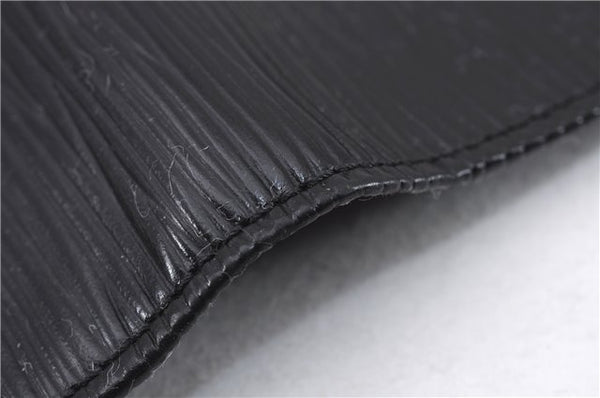 Authentic Louis Vuitton Epi Agenda Note Book Cover Black 7127E