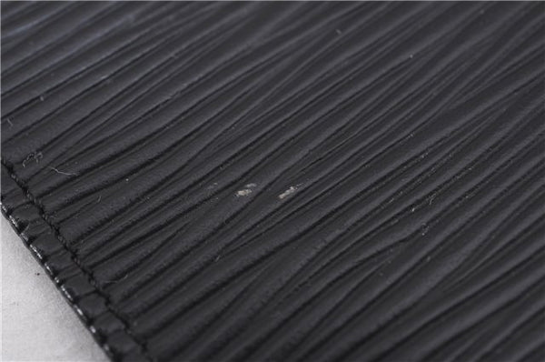 Authentic Louis Vuitton Epi Agenda Note Book Cover Black 7127E