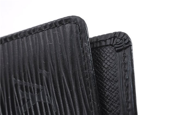 Authentic Louis Vuitton Epi Agenda Note Book Cover Black 7127E