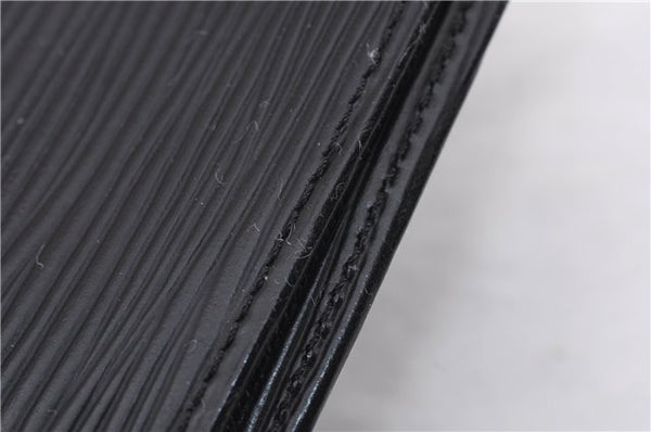 Authentic Louis Vuitton Epi Agenda Note Book Cover Black 7127E