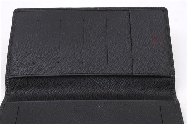 Authentic Louis Vuitton Epi Agenda Note Book Cover Black 7127E