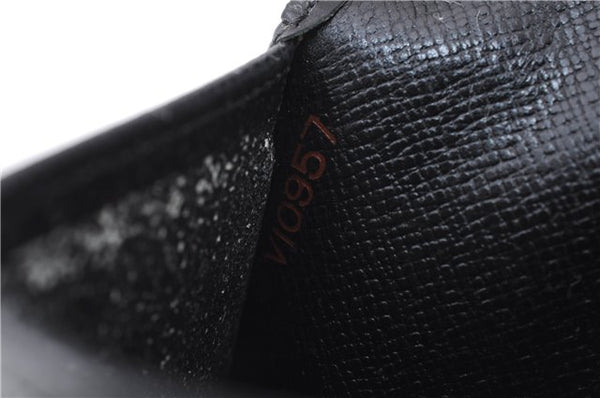 Authentic Louis Vuitton Epi Agenda Note Book Cover Black 7127E