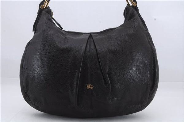Authentic BURBERRY Vintage Leather Shoulder Tote Bag Brown 7128D