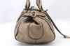 Authentic Chloe Paddington Leather Shoulder Hand Bag Purse Gold 7129C