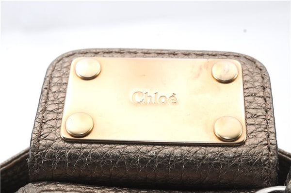 Authentic Chloe Paddington Leather Shoulder Hand Bag Purse Gold 7129C