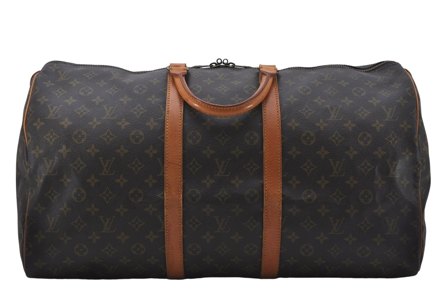 Authentic Louis Vuitton Monogram Keepall 55 Travel Boston Bag M41424 LV 7129D