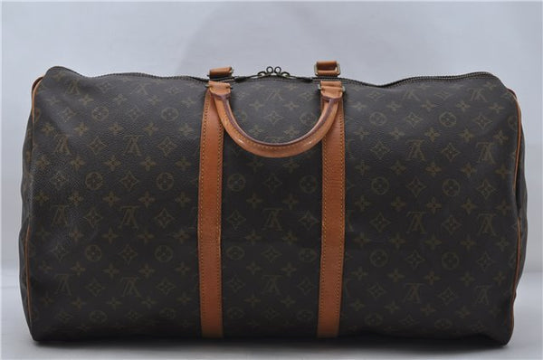 Authentic Louis Vuitton Monogram Keepall 55 Travel Boston Bag M41424 LV 7129D