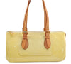 Auth Louis Vuitton Vernis Rose Wood Avenue Shoulder Bag Yellow M93508 LV 7130F