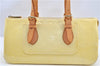 Auth Louis Vuitton Vernis Rose Wood Avenue Shoulder Bag Yellow M93508 LV 7130F
