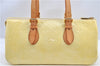 Auth Louis Vuitton Vernis Rose Wood Avenue Shoulder Bag Yellow M93508 LV 7130F