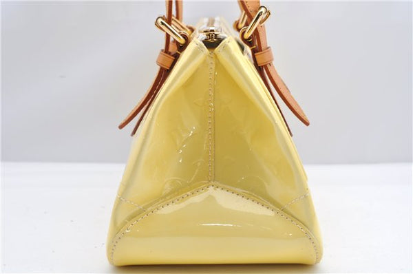 Auth Louis Vuitton Vernis Rose Wood Avenue Shoulder Bag Yellow M93508 LV 7130F