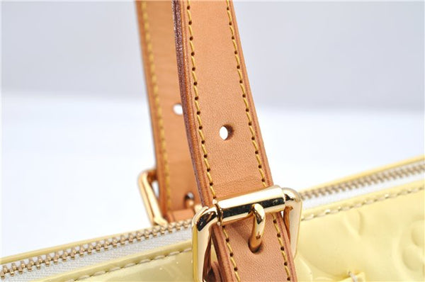 Auth Louis Vuitton Vernis Rose Wood Avenue Shoulder Bag Yellow M93508 LV 7130F