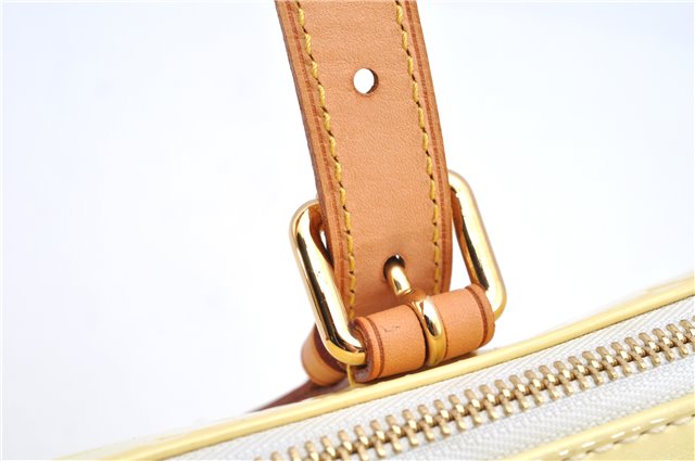 Auth Louis Vuitton Vernis Rose Wood Avenue Shoulder Bag Yellow M93508 LV 7130F