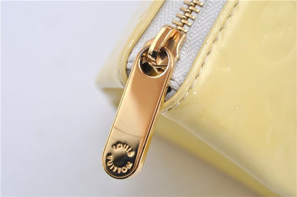 Auth Louis Vuitton Vernis Rose Wood Avenue Shoulder Bag Yellow M93508 LV 7130F