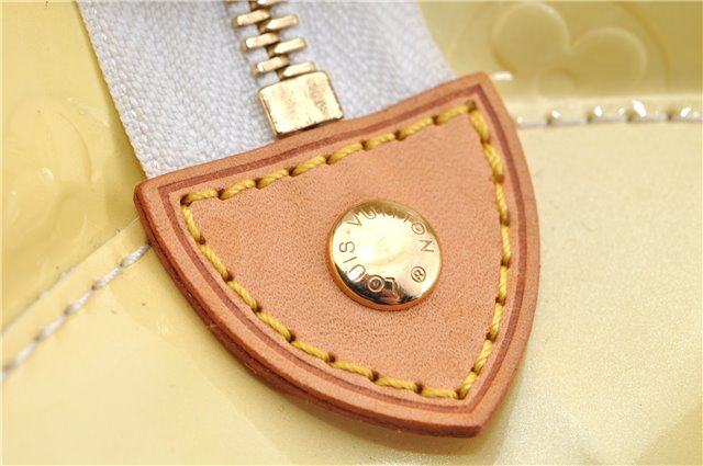 Auth Louis Vuitton Vernis Rose Wood Avenue Shoulder Bag Yellow M93508 LV 7130F