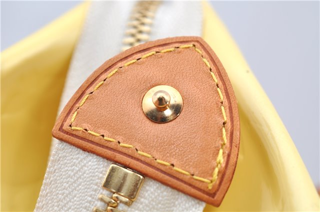 Auth Louis Vuitton Vernis Rose Wood Avenue Shoulder Bag Yellow M93508 LV 7130F