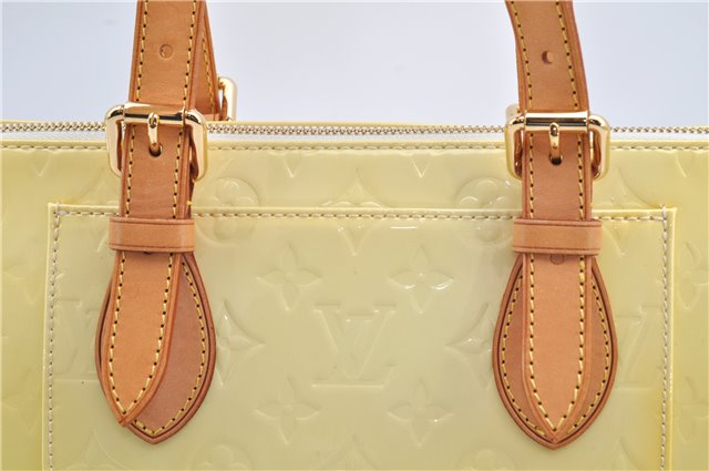 Auth Louis Vuitton Vernis Rose Wood Avenue Shoulder Bag Yellow M93508 LV 7130F