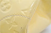 Auth Louis Vuitton Vernis Rose Wood Avenue Shoulder Bag Yellow M93508 LV 7130F