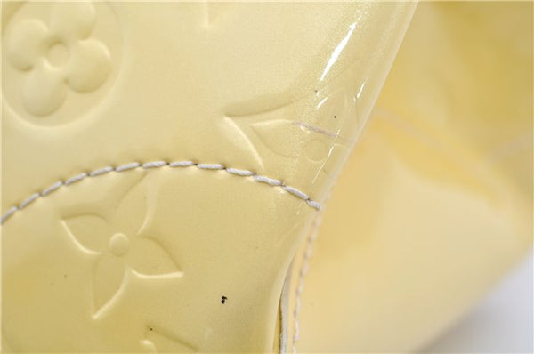 Auth Louis Vuitton Vernis Rose Wood Avenue Shoulder Bag Yellow M93508 LV 7130F