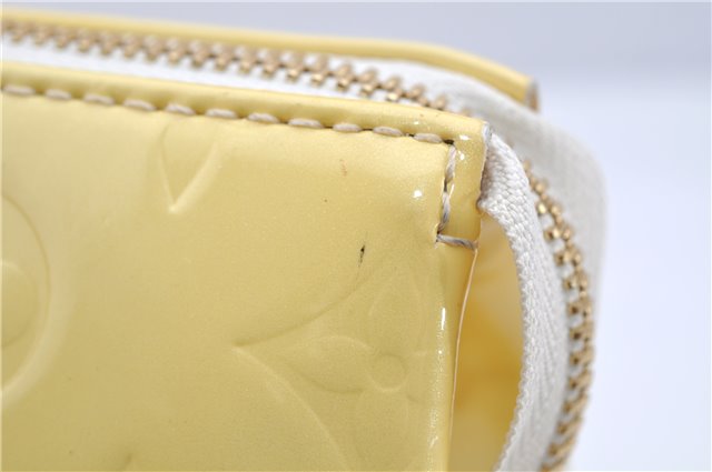 Auth Louis Vuitton Vernis Rose Wood Avenue Shoulder Bag Yellow M93508 LV 7130F