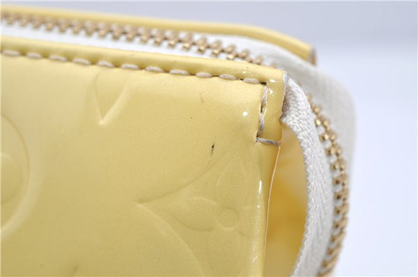 Auth Louis Vuitton Vernis Rose Wood Avenue Shoulder Bag Yellow M93508 LV 7130F