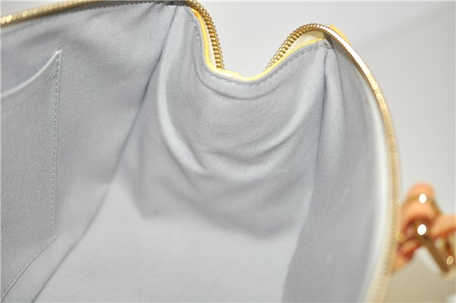 Auth Louis Vuitton Vernis Rose Wood Avenue Shoulder Bag Yellow M93508 LV 7130F