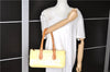 Auth Louis Vuitton Vernis Rose Wood Avenue Shoulder Bag Yellow M93508 LV 7130F