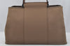 Authentic HERMES Cabag GM 2Way Shoulder Hand Tote Bag Canvas Brown 7130I