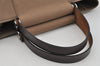 Authentic HERMES Cabag GM 2Way Shoulder Hand Tote Bag Canvas Brown 7130I