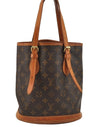 Authentic Louis Vuitton Monogram Bucket PM Shoulder Tote Bag M42238 Junk 7131I
