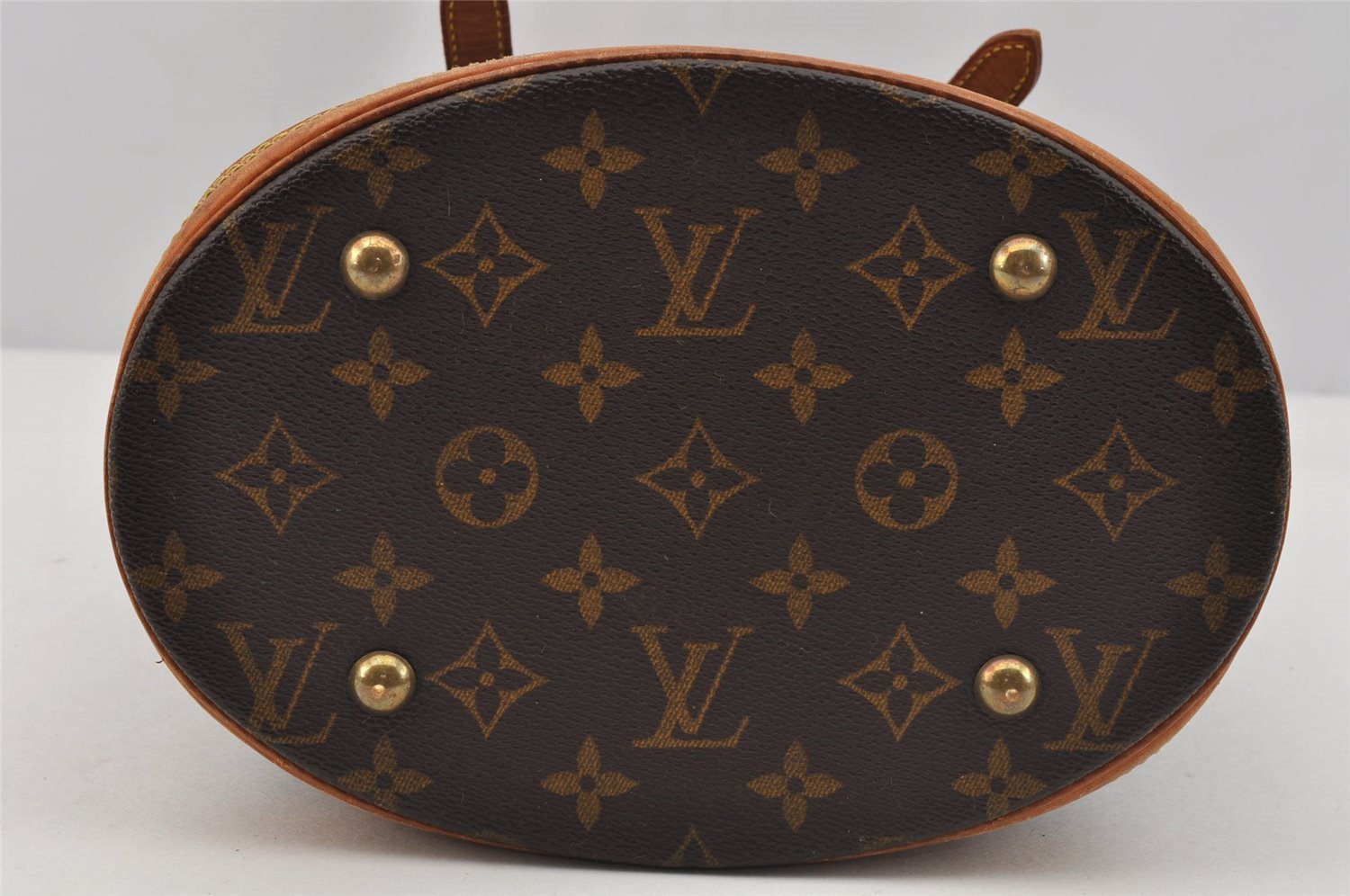 Authentic Louis Vuitton Monogram Bucket PM Shoulder Tote Bag M42238 Junk 7131I