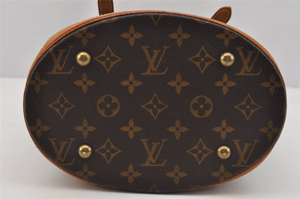 Authentic Louis Vuitton Monogram Bucket PM Shoulder Tote Bag M42238 Junk 7131I