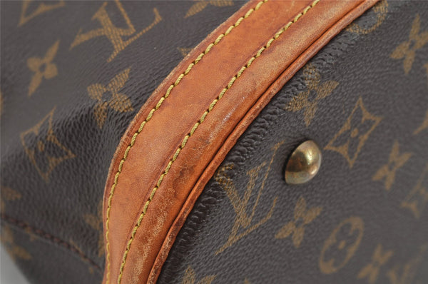 Authentic Louis Vuitton Monogram Bucket PM Shoulder Tote Bag M42238 Junk 7131I