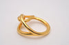 Authentic HERMES Scarf Ring Jumbo Circle Design Gold Tone Box 7132I