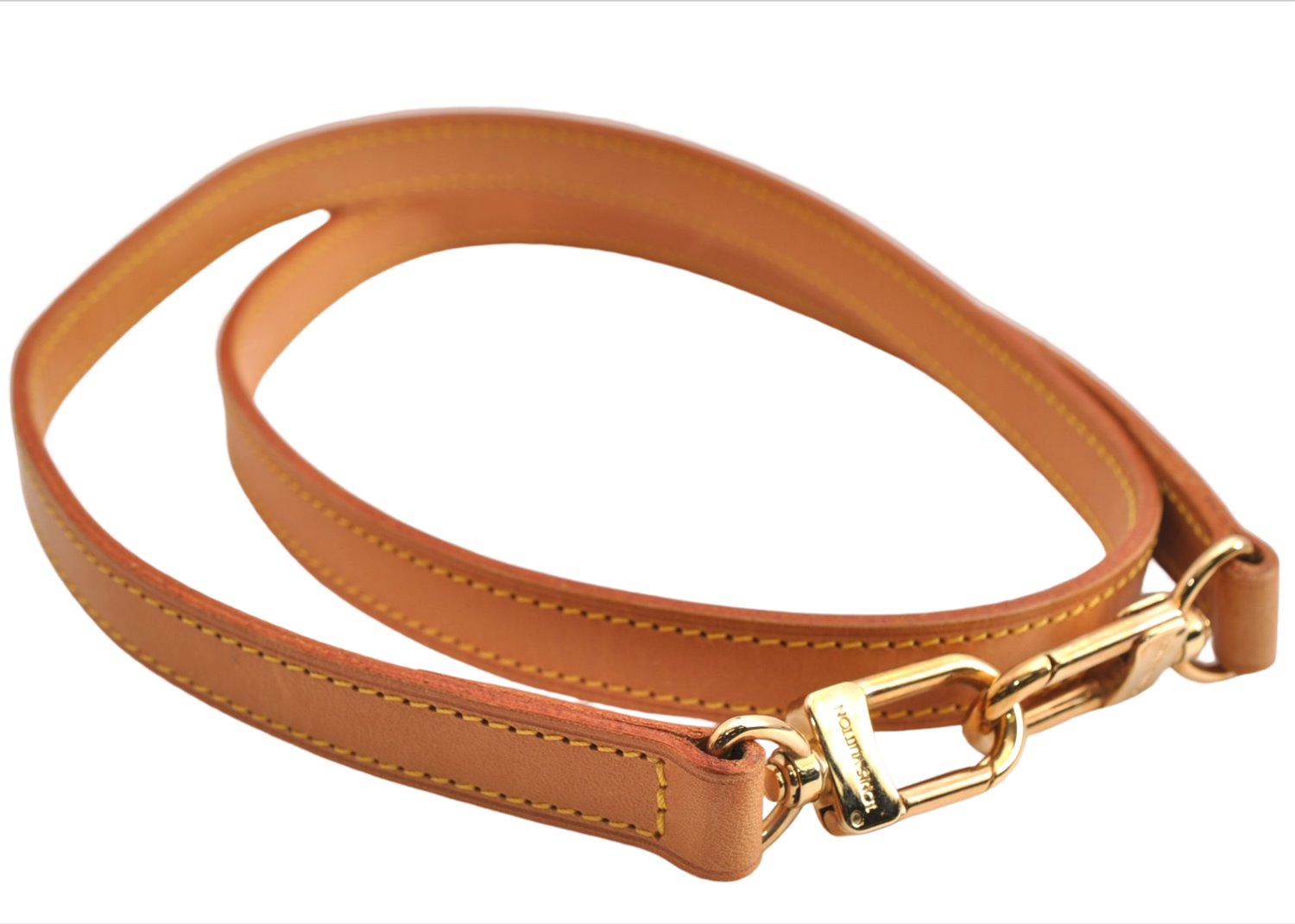 Authentic Louis Vuitton Leather Shoulder Strap Beige 39