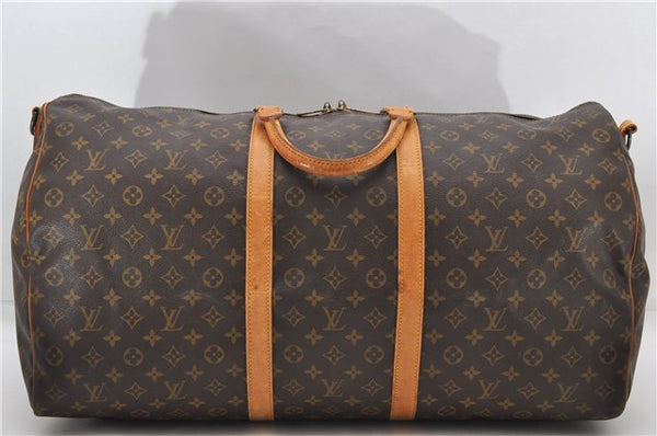 Auth Louis Vuitton Monogram Keepall Bandouliere 60 Boston Bag M41412 LV 7135D